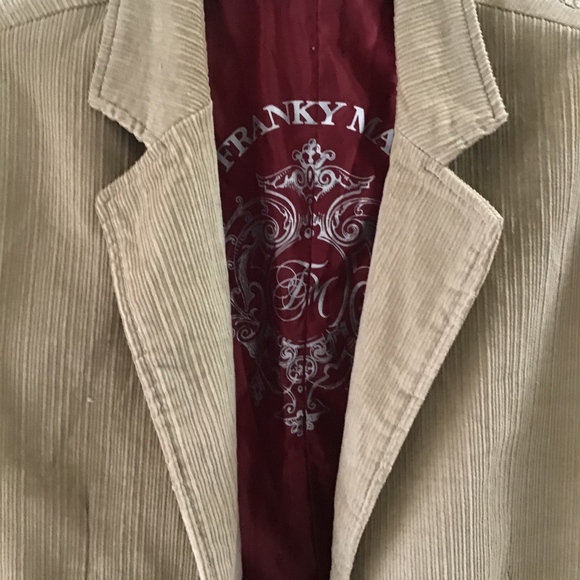 Franky Max Men’s Jacket Blazer Tan Corduroy, Sz M - Picture 3 of 4
